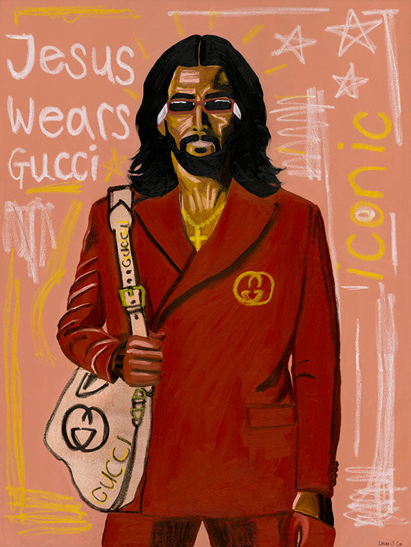 JESUS WEARS GUCCI - STRETCHED CANVAS PRINT