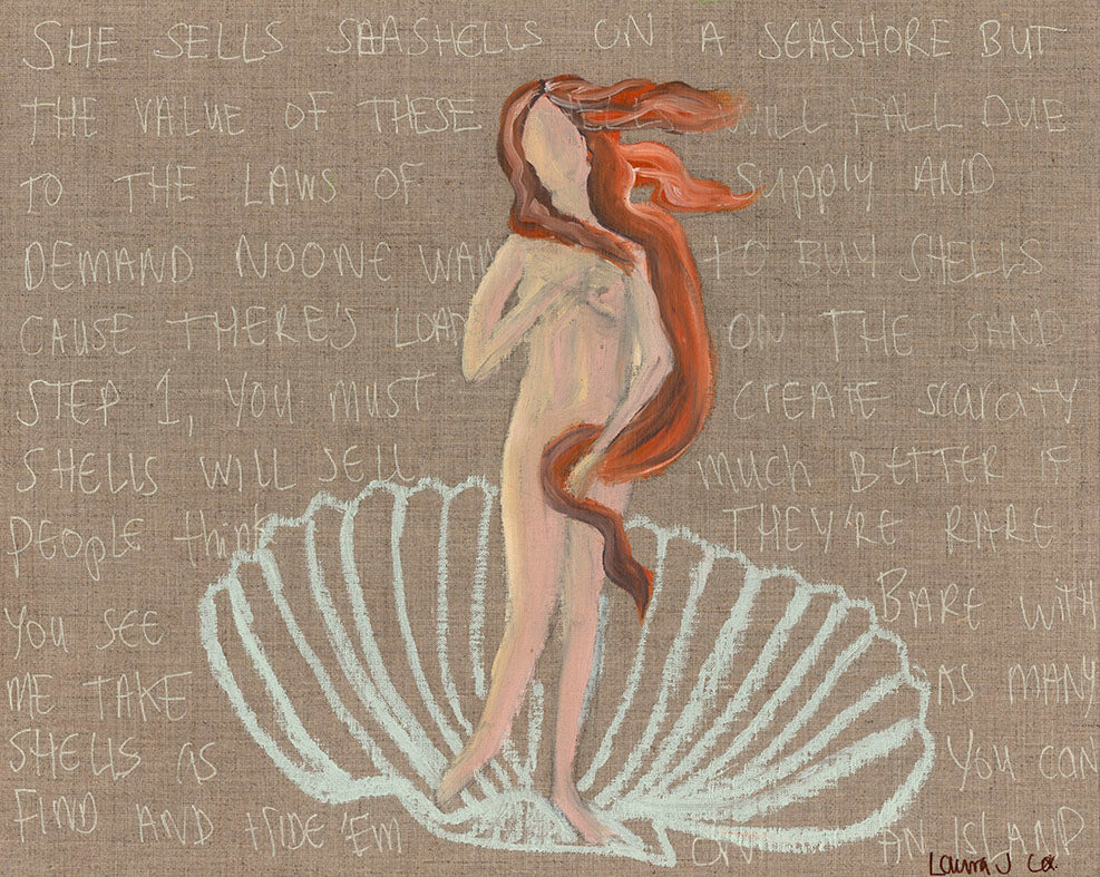 SHE SELLS SEA SHELLS - STRETCHED CANVAS